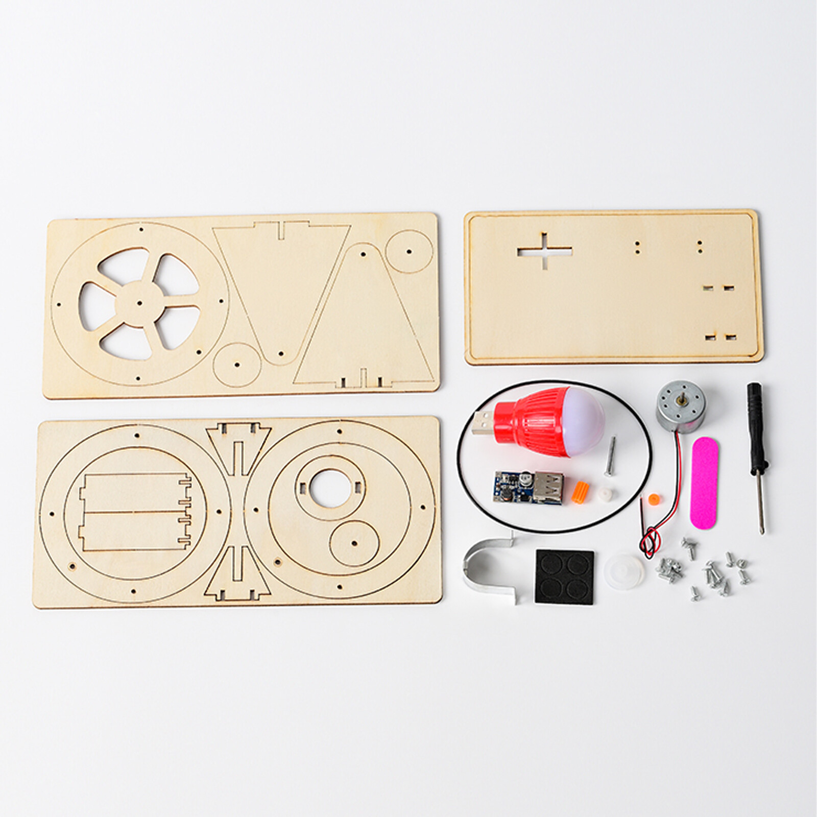 DIY Hand Crank Generator Model Kit Student Physics Experiments Educational Toy