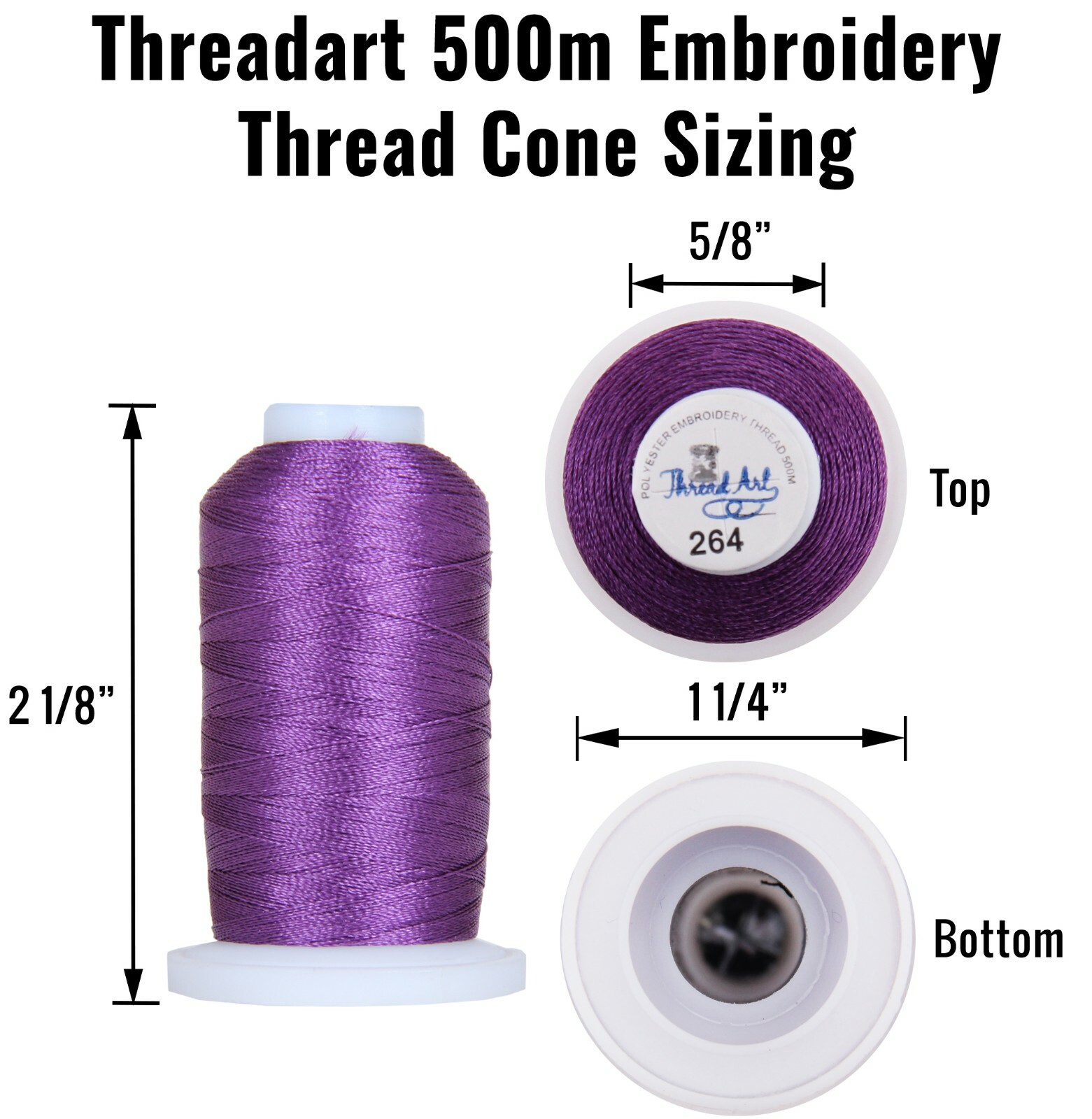 Threadart Polyester Embroidery Machine Thread Sets - 500M Cones - 7 Sets Avail.