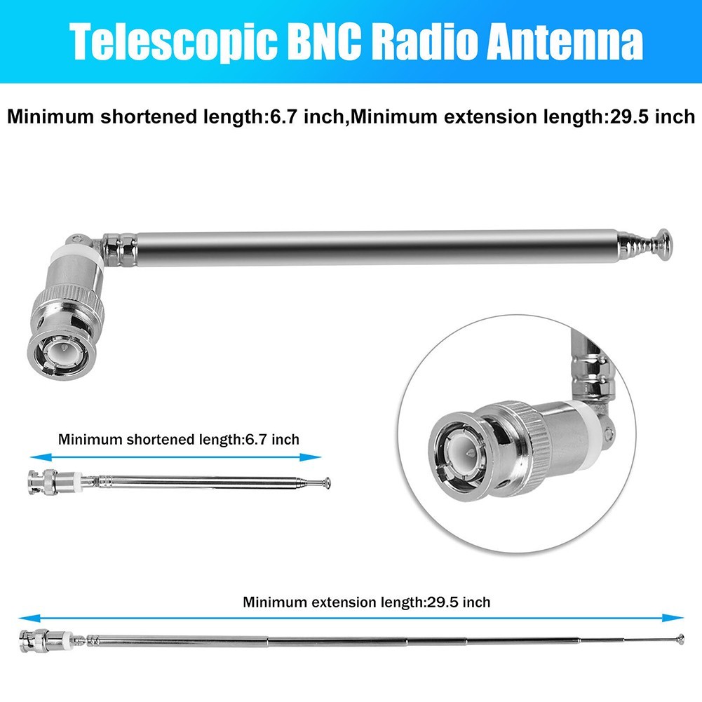 Optimized Signal Reception with Rotatable BNC For Radio Antenna (2pcs)