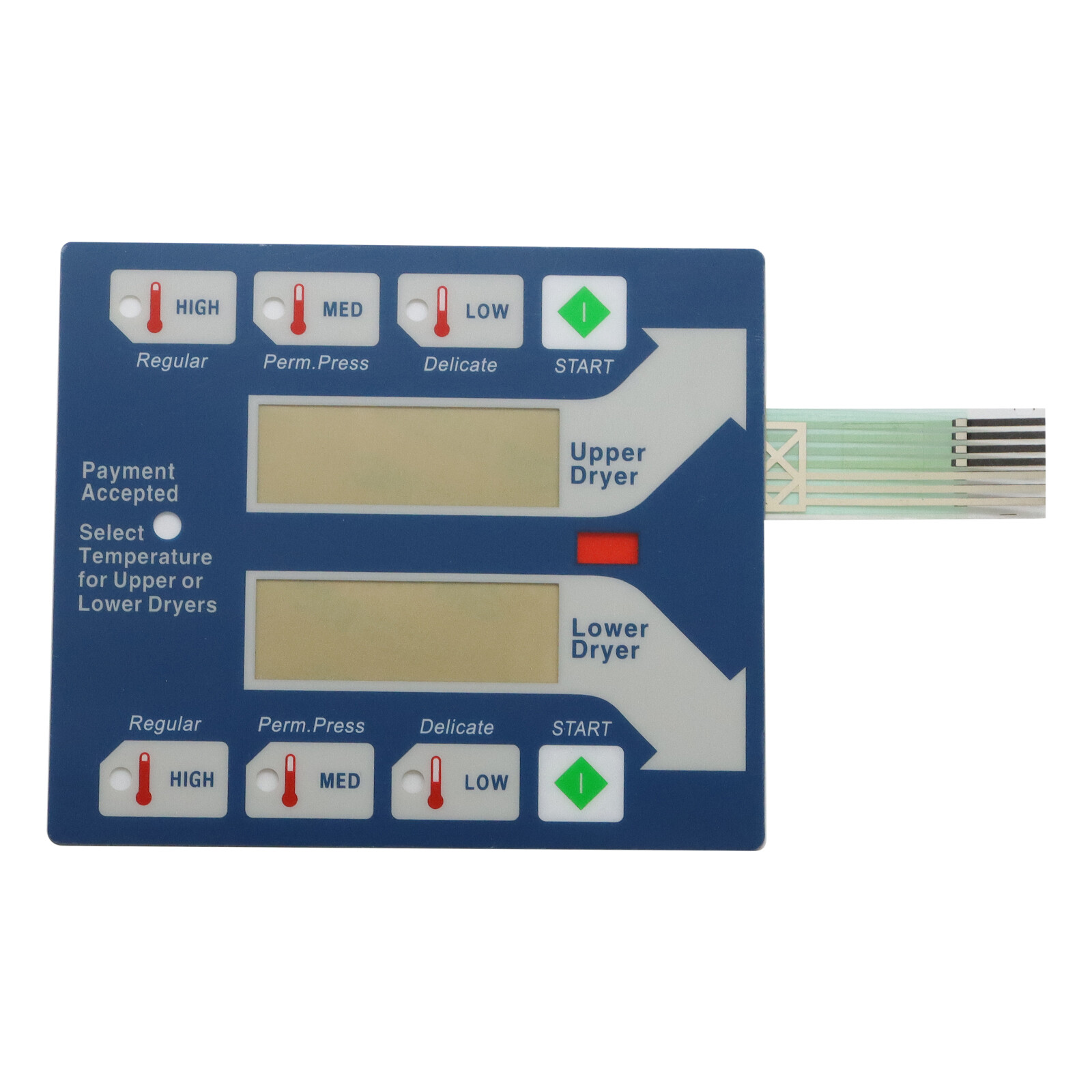 For Dexter Blue Touch Pad Dryer Green Start Square 9801-059-006 5Pack