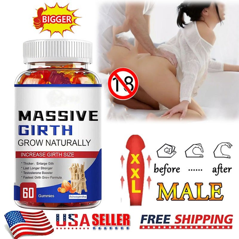 Male Enhancement Gummies Booster & Thicker Last Longer Stronger Bigger 60 Gummy