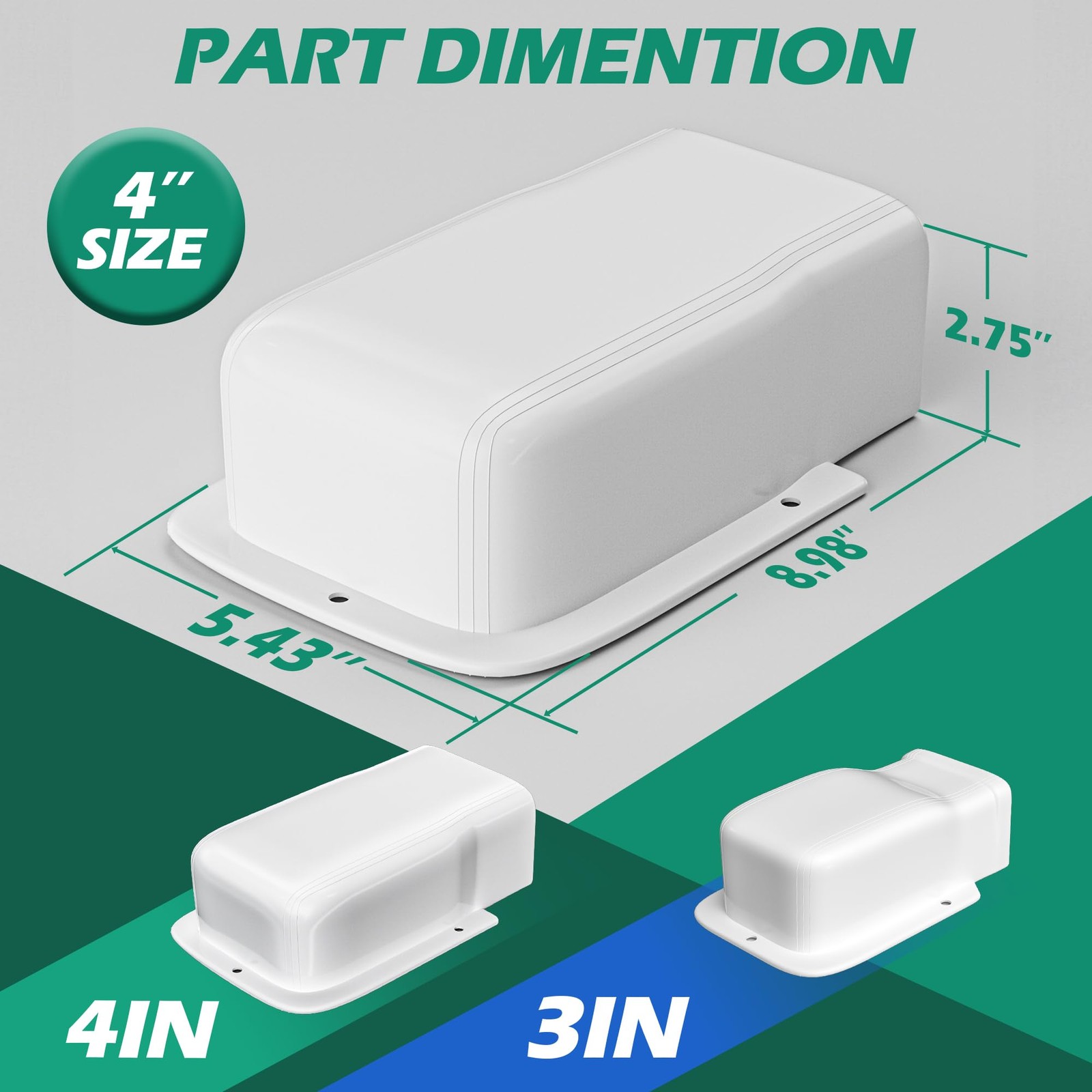 TAKTOPEAK 4" Width Wall Cover, Mini Split Line Set 1 Count (Pack of 1), White
