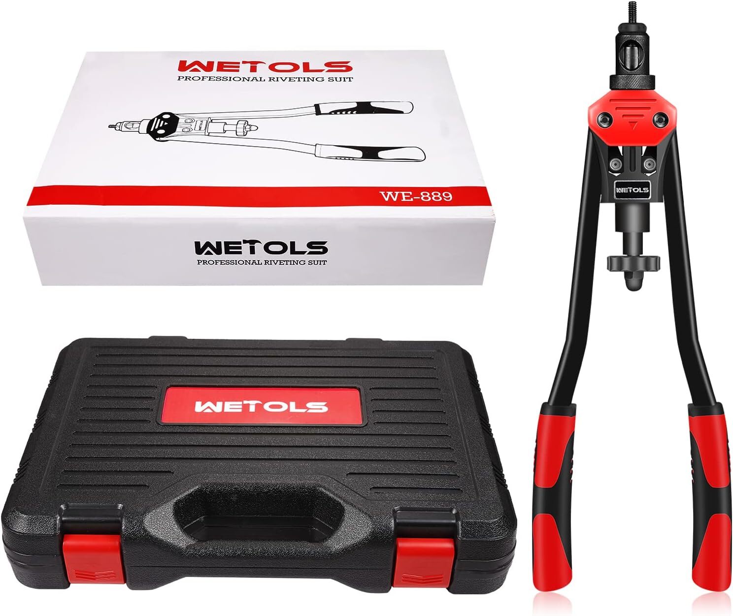 WETOLS 16" Rivet Nut Tool, Professional rivet nut tool with 11 mandrels
