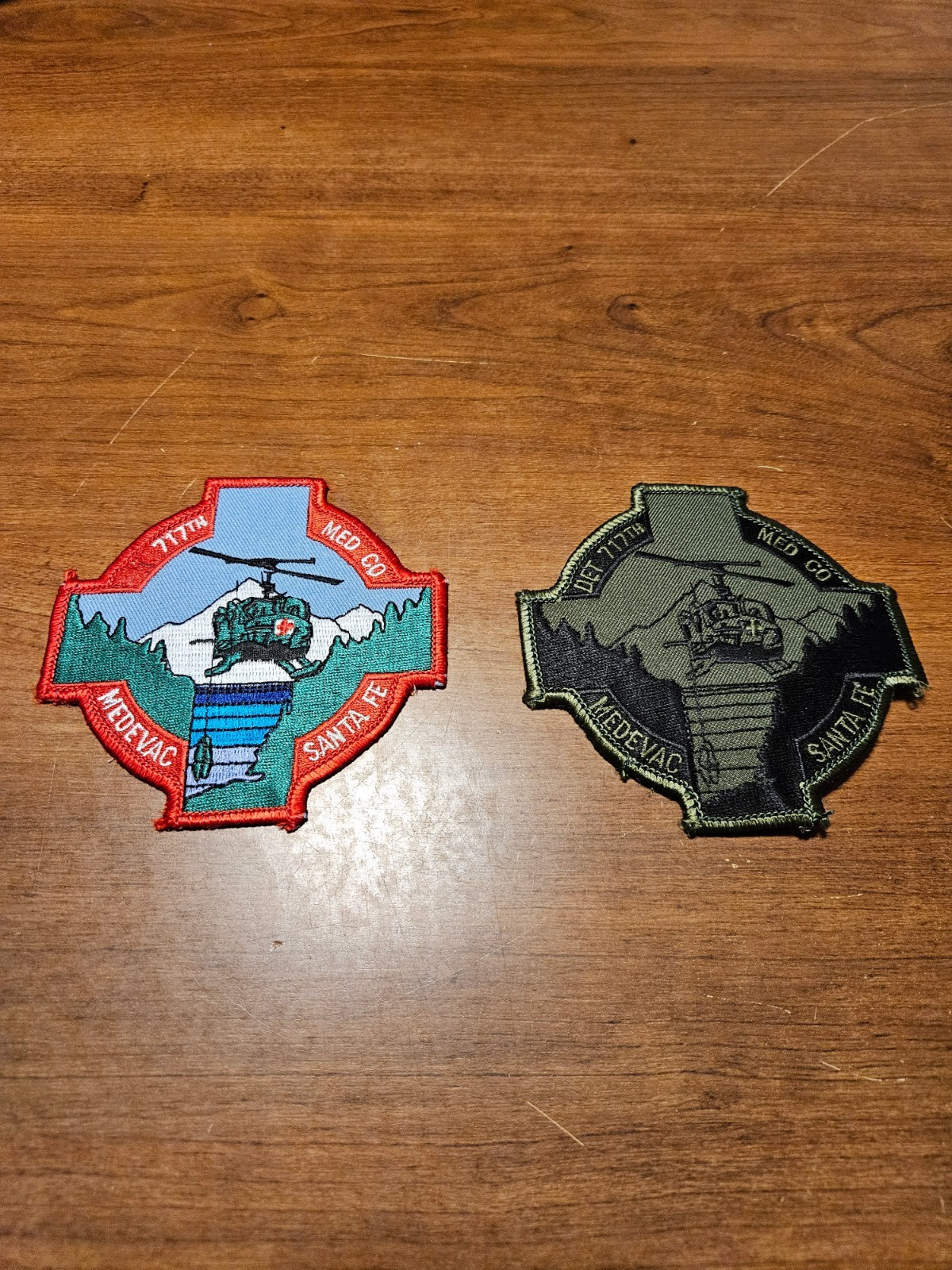 MEDEVAC Santa Fe New Mexico DET 717th MED CO Pair of Patches