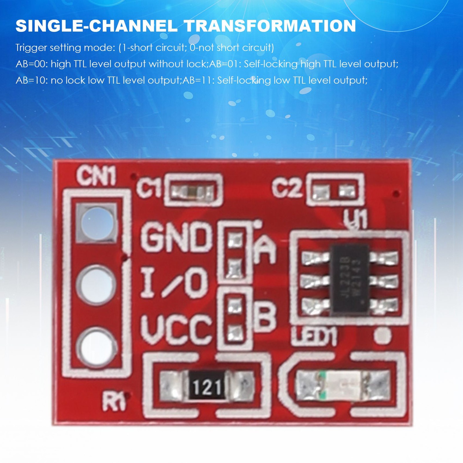 50pcs TTP223 button modular self-locking capacitive jog switch 1815