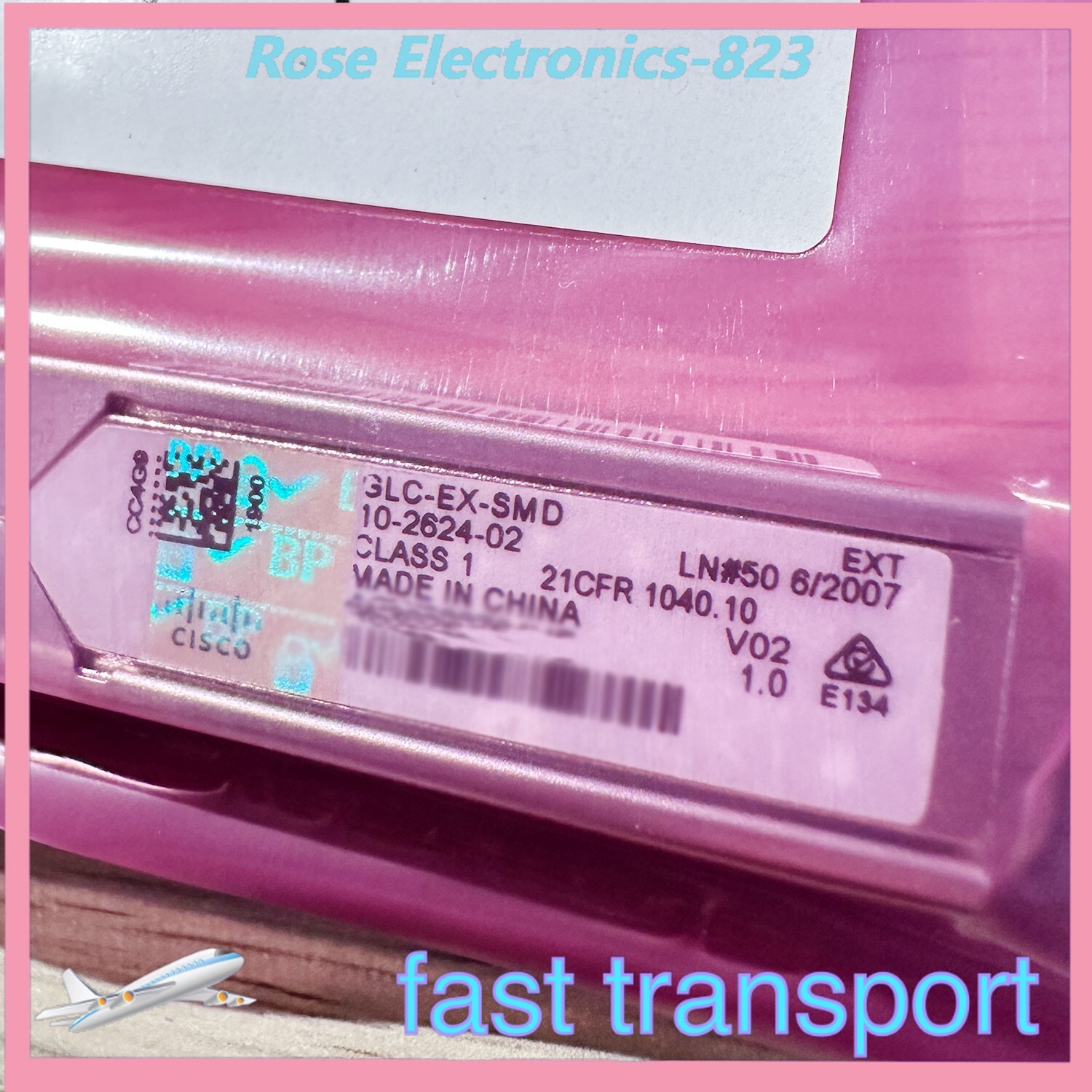 New Cisco Hologram GLC-EX-SMD 1000BASE-EX SFP 40km 1310nm LC SMF SFP Transceiver
