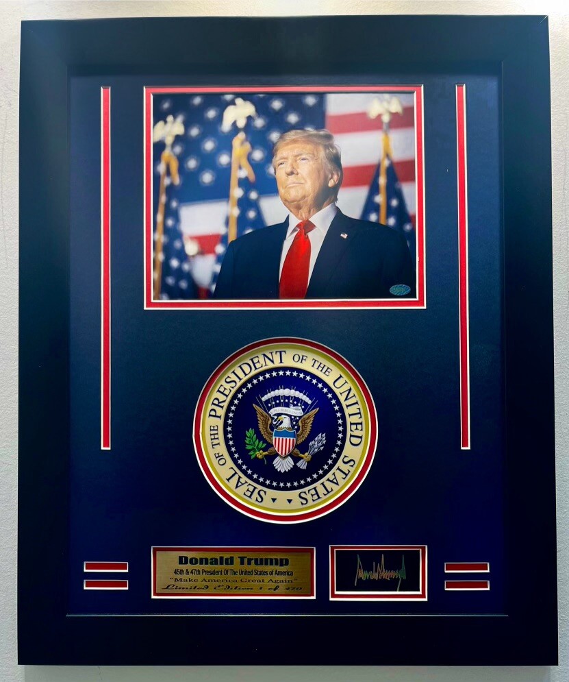 Donald J. Trump 45th And 47th President Limited Edition Frame.