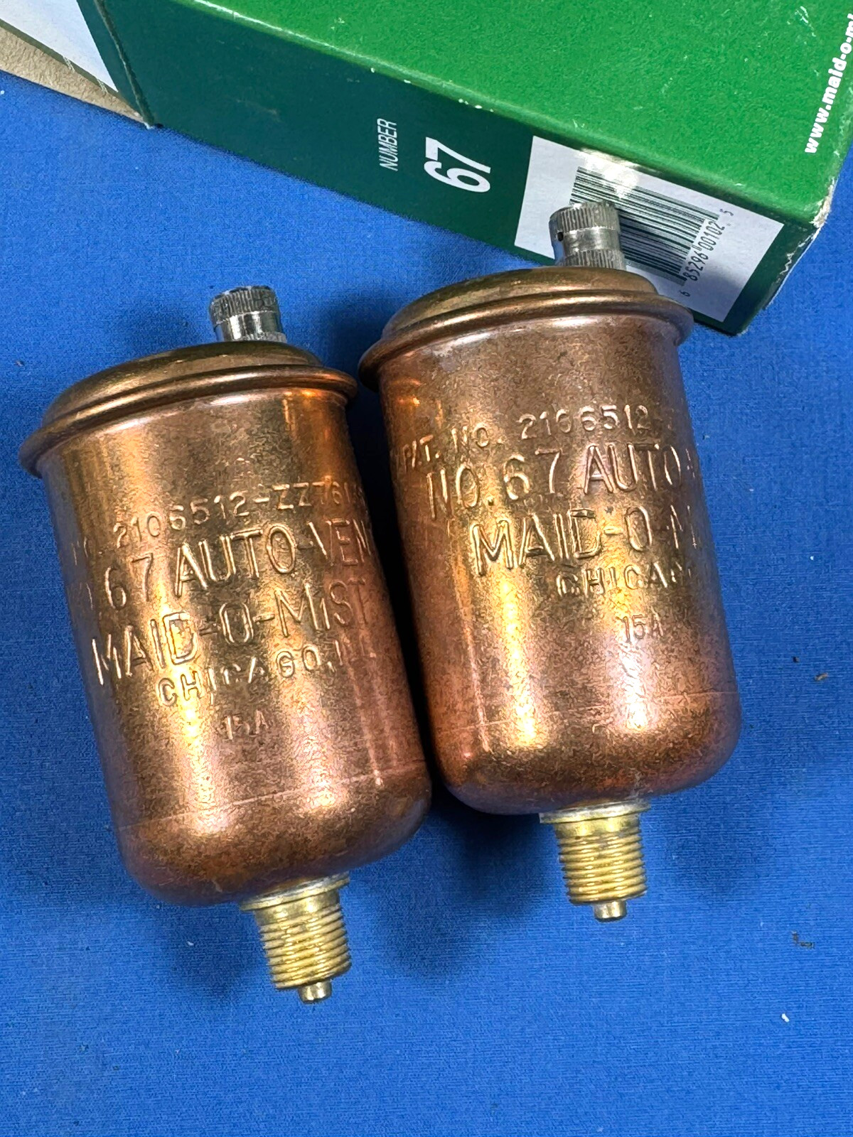 2 New UNUSED Steam Radiator Vents MAID-O-MIST No.67 Original Boxes!!!