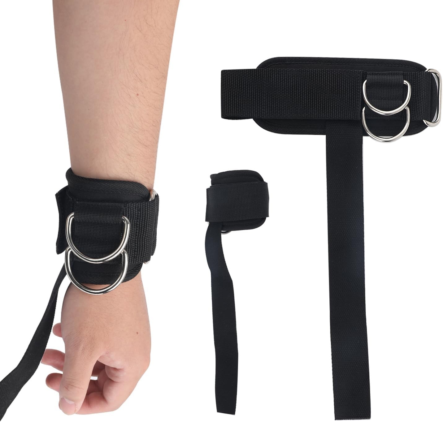 Wrist Straps for Weightlifting with D Ring Weight Lifting Straps Deadlift Straps