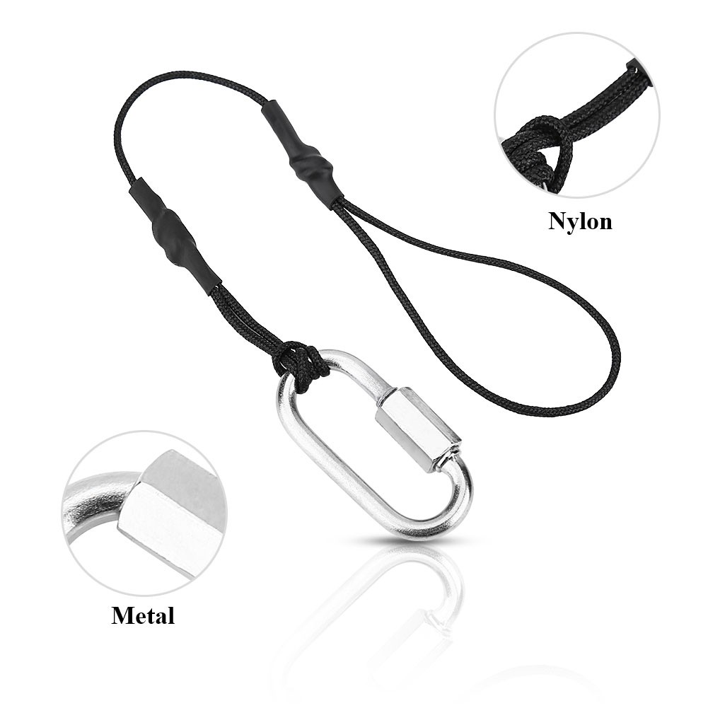 Universal Durable Camera Strap Safety Rope Tether With Clip Hook For DSLR