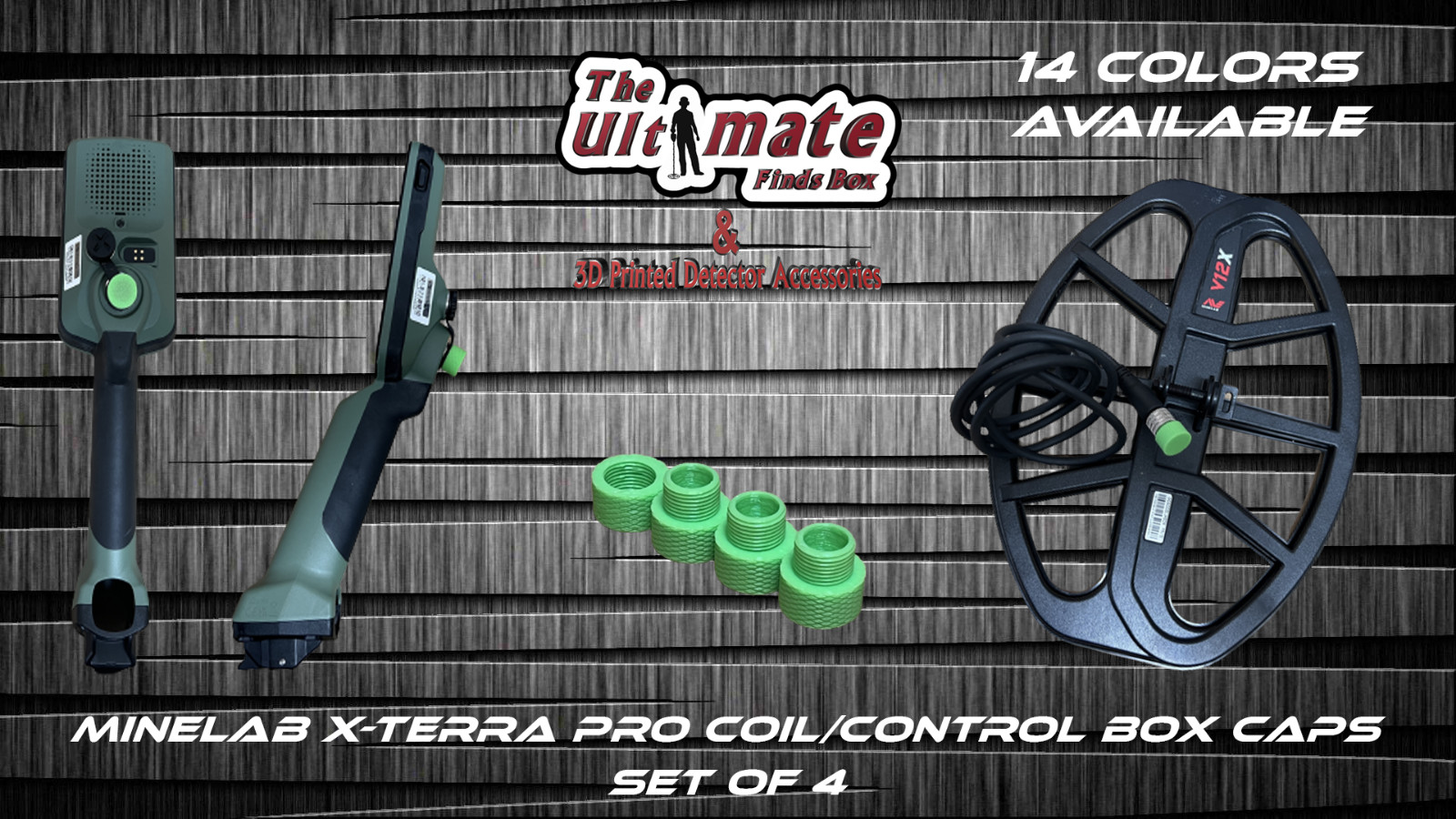 Minelab X-Terra Pro coil and control unit caps. 14 Colors Available.