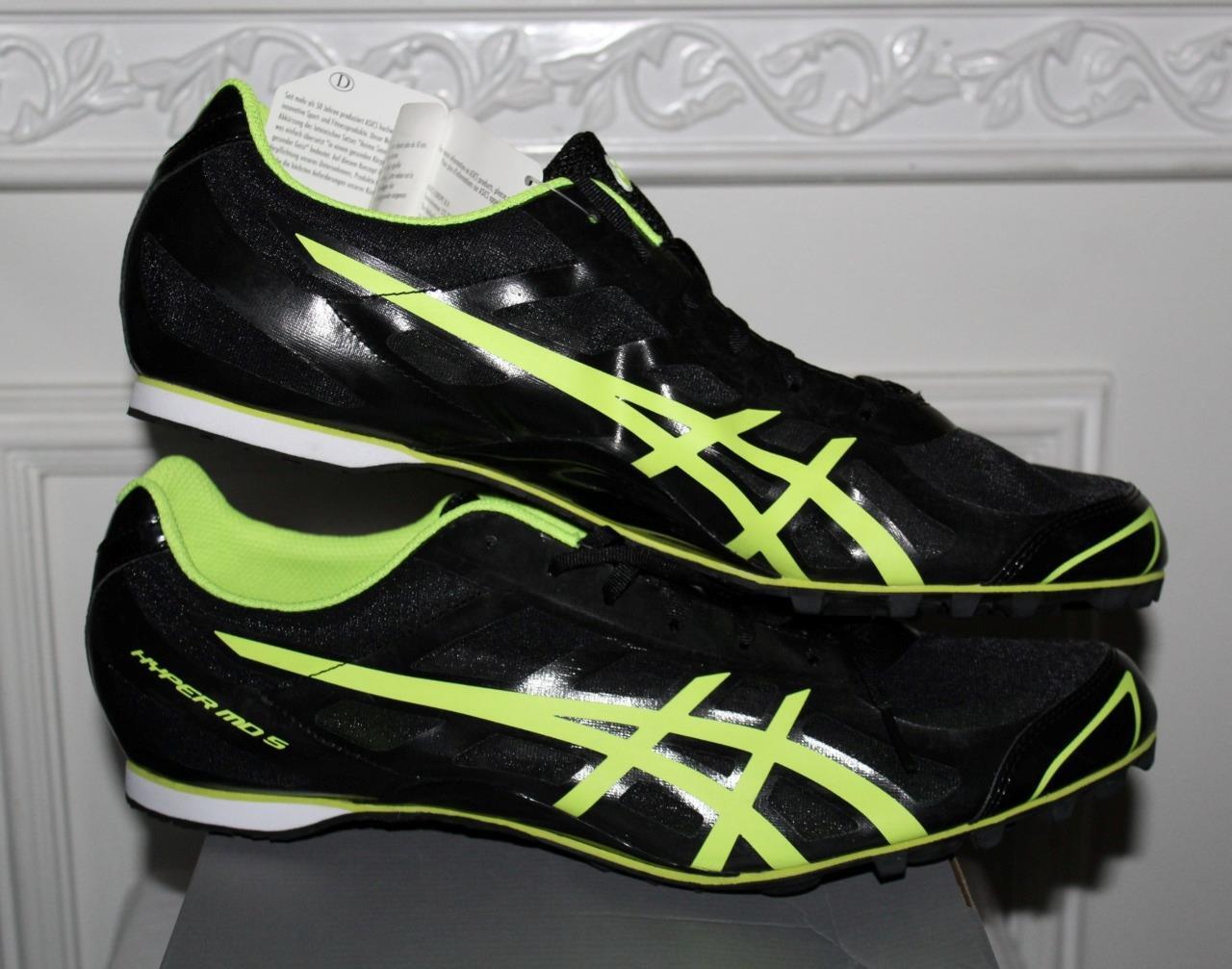 NEW BOX Asics Mens Hyper MD 5 Black & Yellow Track Field Spikes Shoes Sneaker 7
