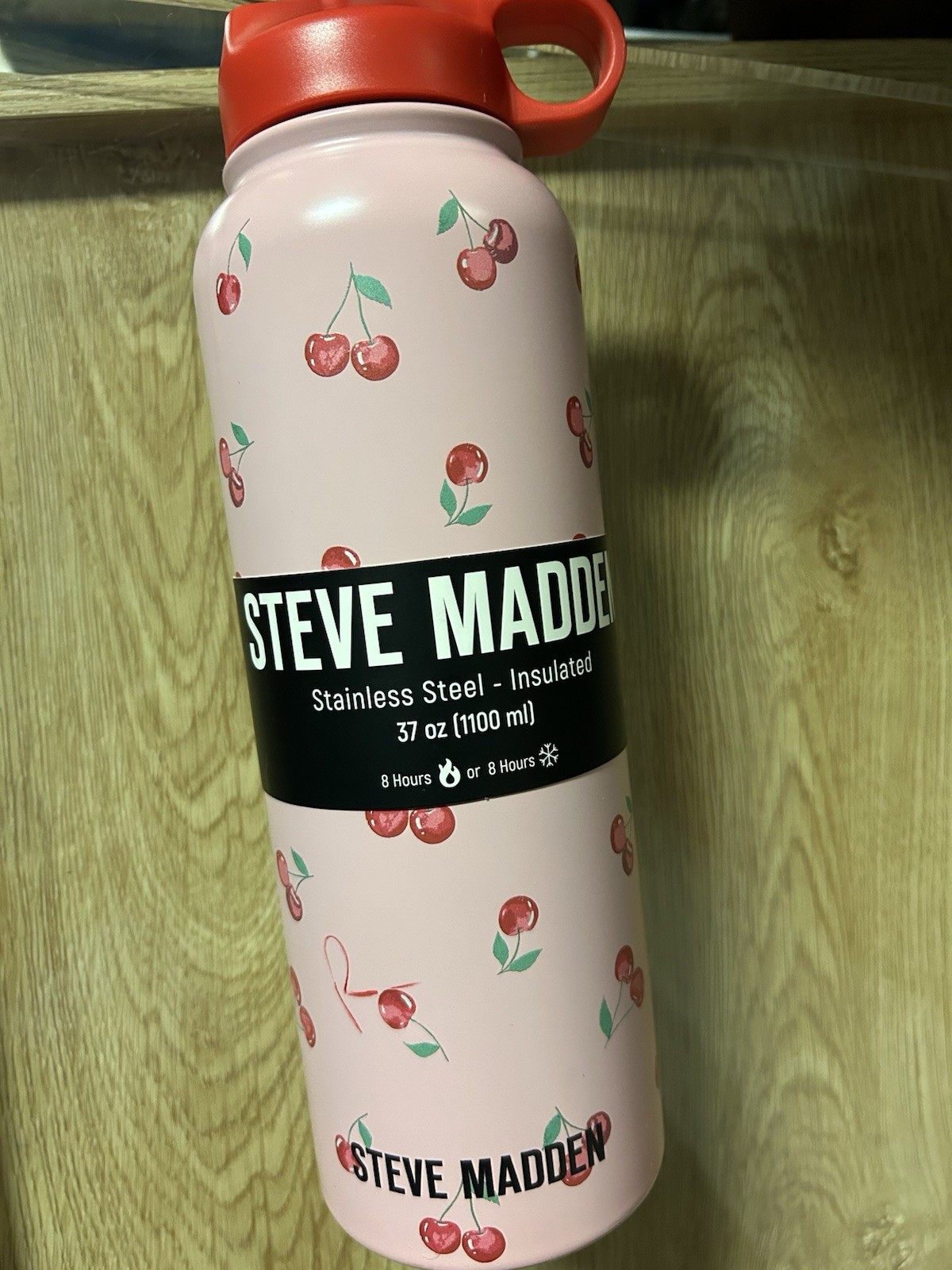 Steve Madden Cherry Stainless Steel Water Bottle - 37oz.