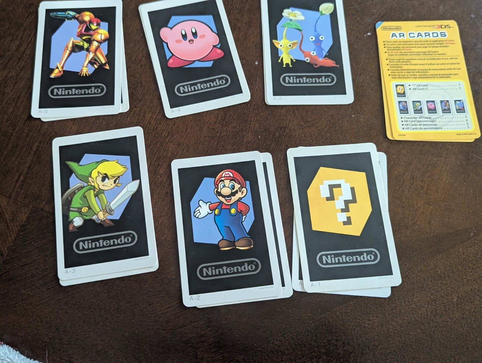 Nintendo full set of AR cards (1 of each)