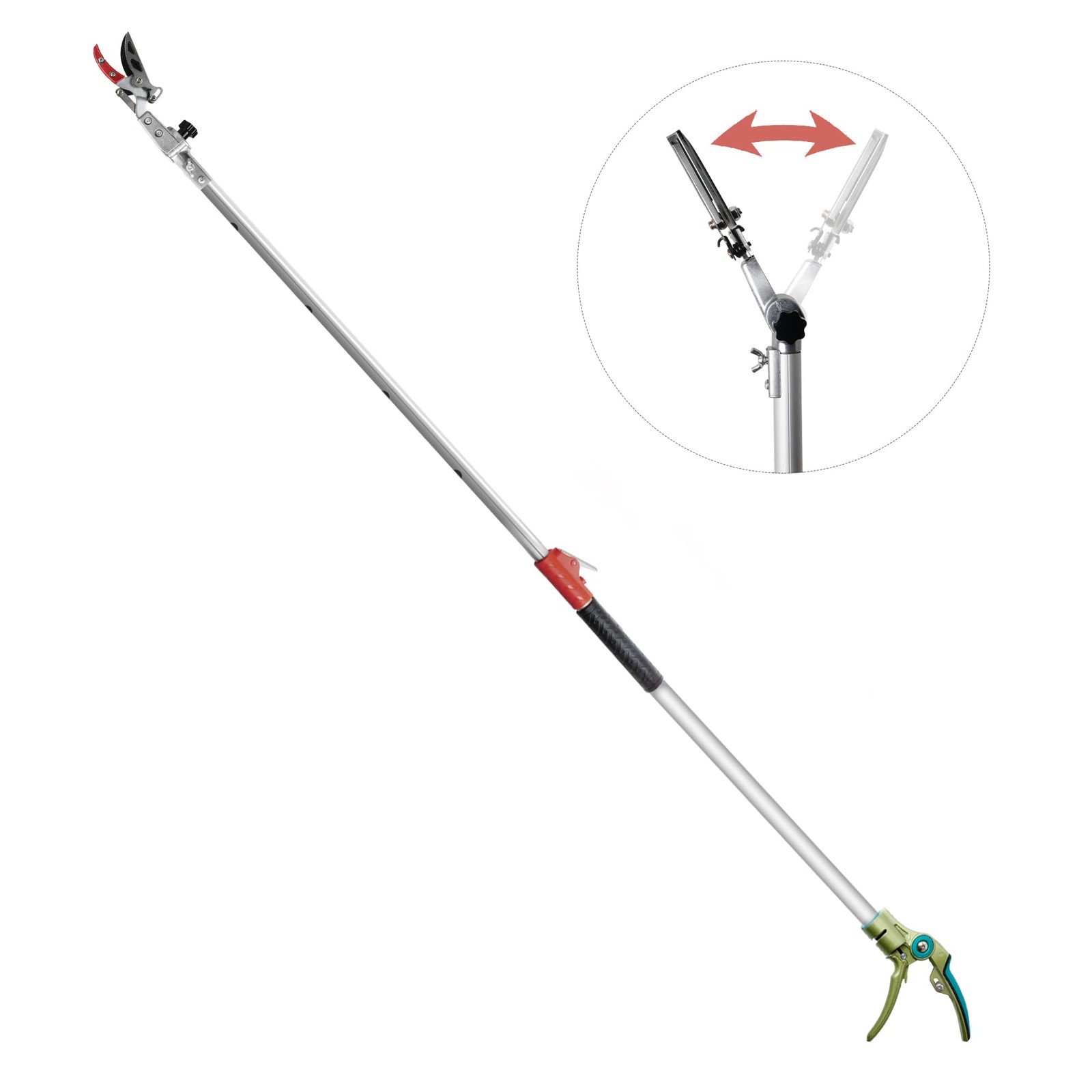 GARTOL Pruner for Garden, Cut Upto 1 Inch & Hold Telescopic Pole ZGQ, Silver
