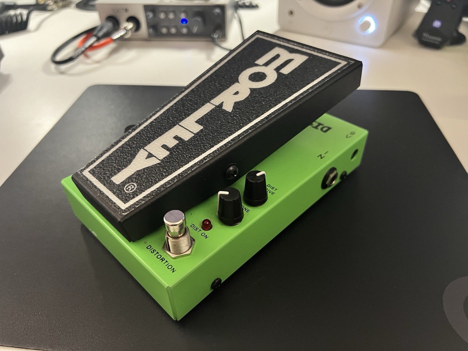 Morley Distortion Wah Pedal Lime Green - rare