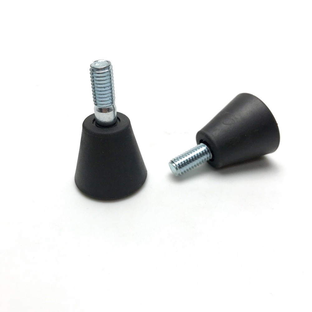 2PCS M8 Threaded Adjustable Plastic Feet for Stabilizing Heavy Home Gym Gear
