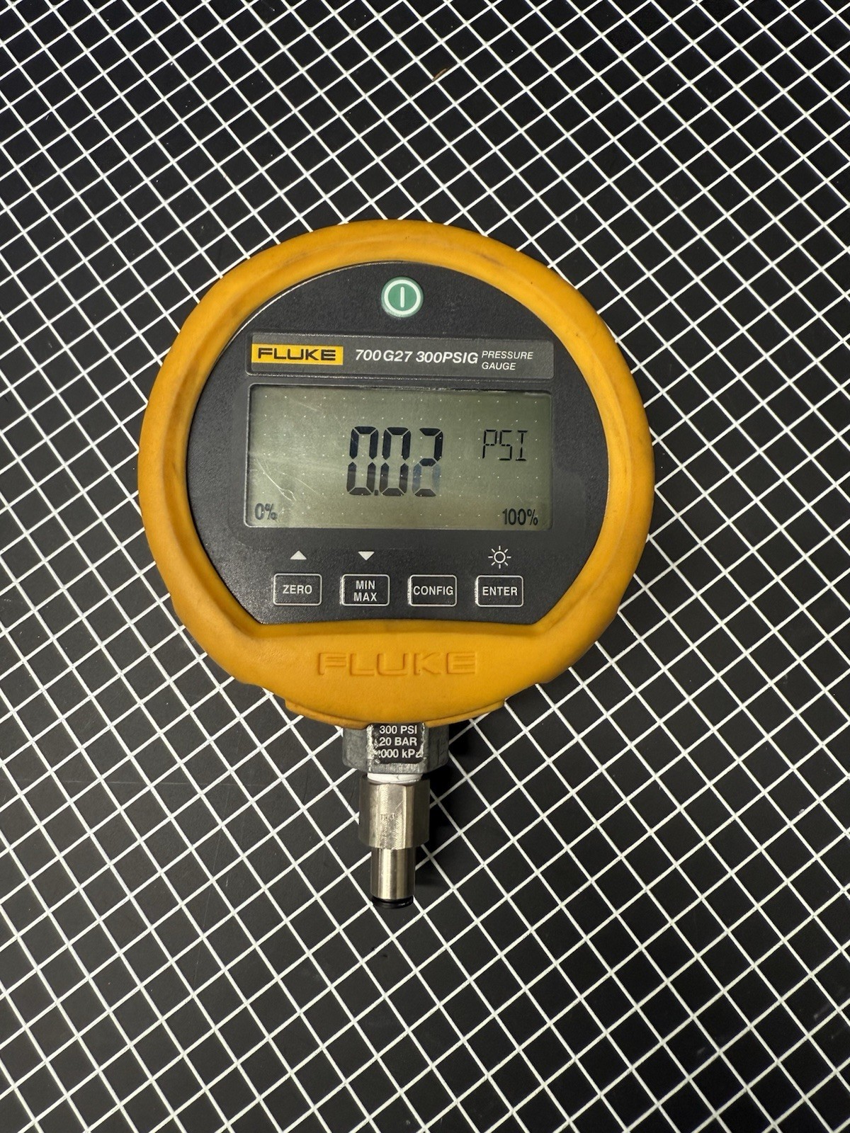 Fluke 700G Series -12 to 300 psi Range Precision Pressure Test Gauge - Yellow...