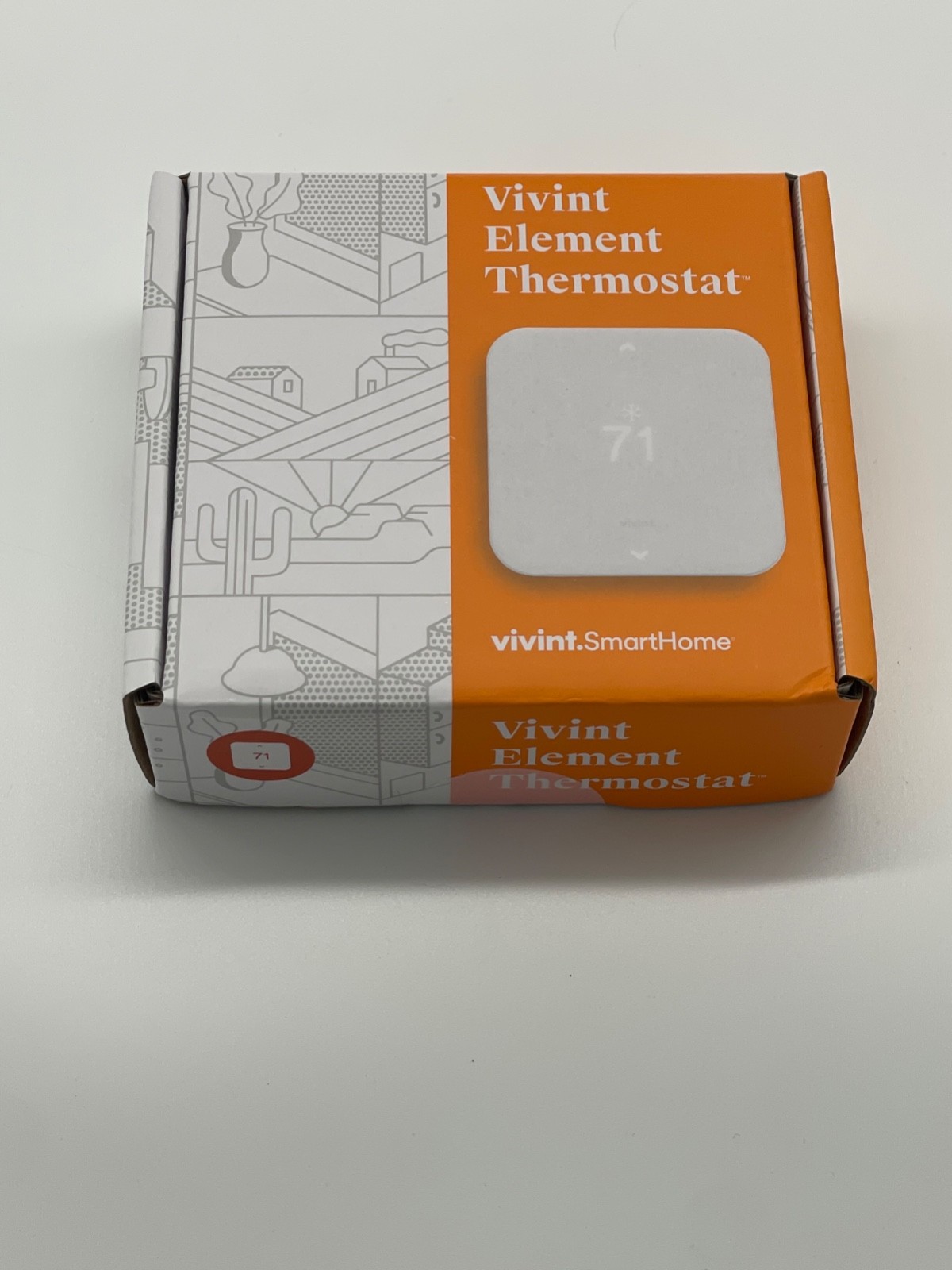 Vivint Element Smart Home WiFi Thermostat New Open Box Complete with Mount
