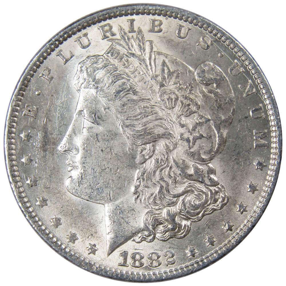 1882 Morgan Dollar AU About Uncirculated 90% Silver $1 US Coin Collectible
