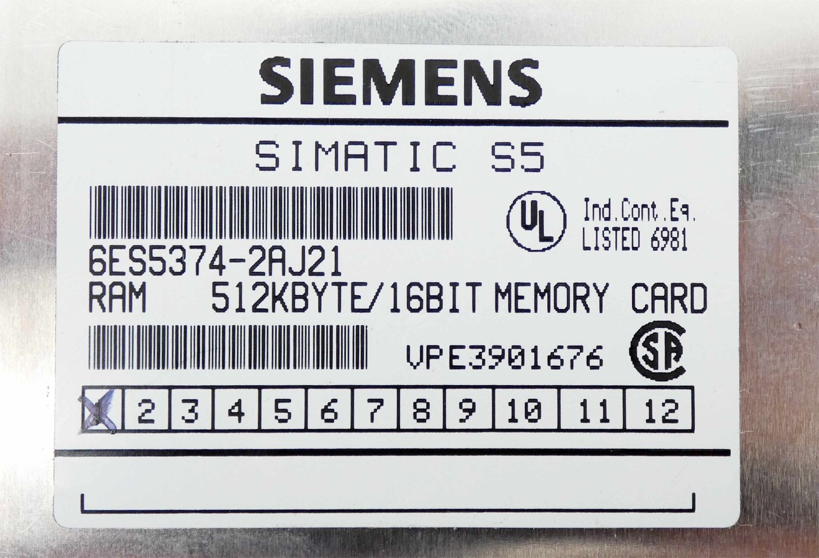 Siemens SIMATIC S5 6ES5374-2AJ21 V:01 memory module/memory card -unused-