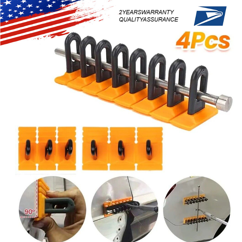 4PCS Car Body Hail Glue Puller Tabs Pulling Paintless Dent Repair Removal Tool