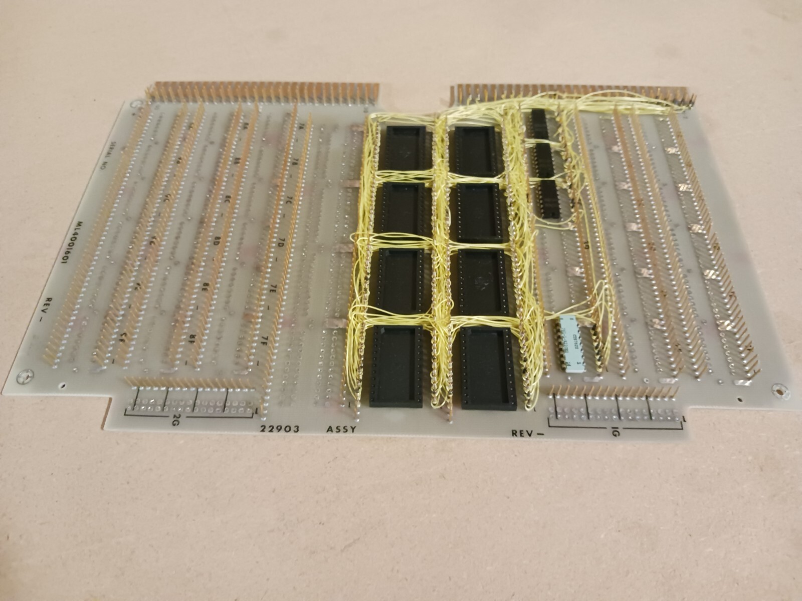Assembly Board with (8) IC Input + (3) TTL, Gold-Fingered Edge Connectors