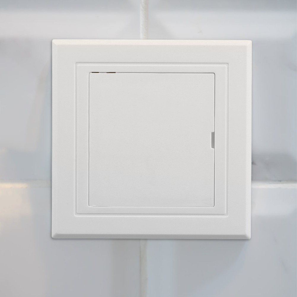 Reusable PVC Pipe Access Panel White Wall Cover Bathroom Plumbing Plastic