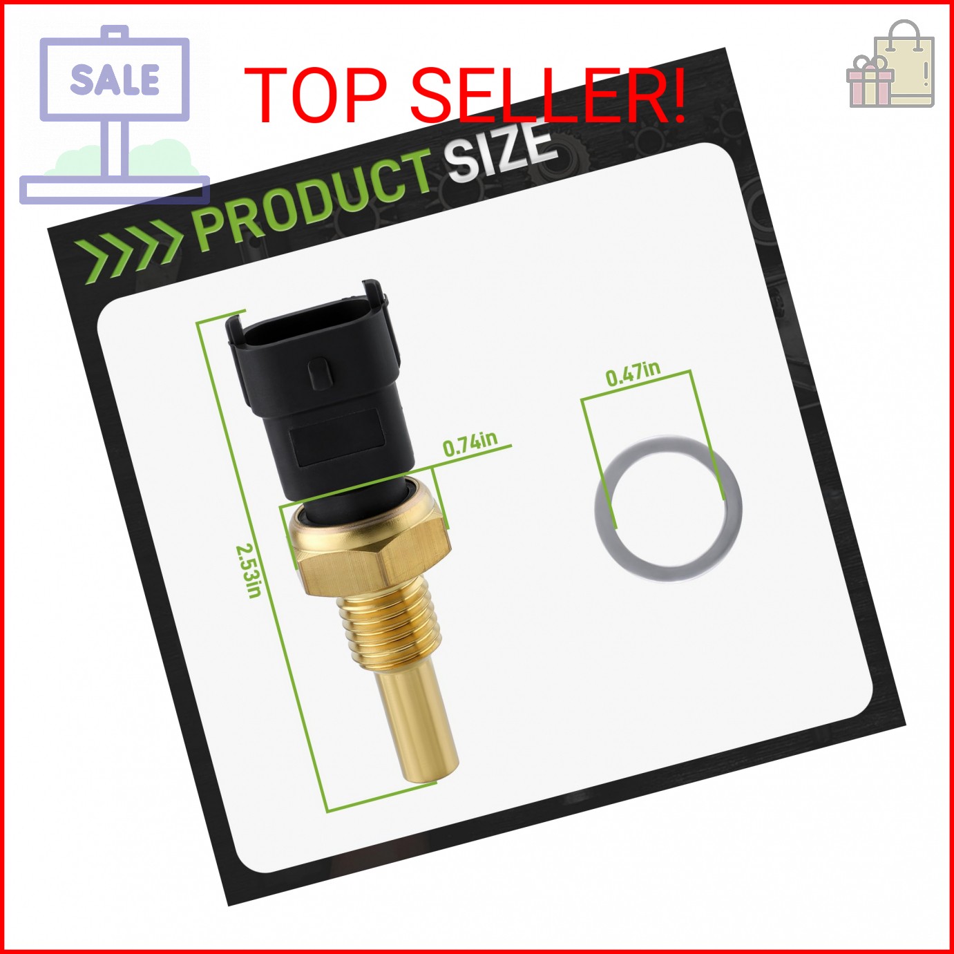 CARBBIA Water Temperature Sensor 4010644 0281002209 Temp Switch Compatible with