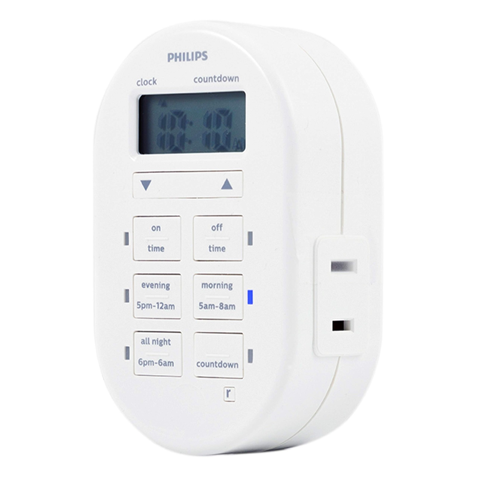 Philips Plug In Digital Timer 24 Hour Battery Backup Indoor SPC1239AT
