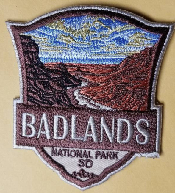 Badlands National Park South Dakota Embroidered Patch approx 3x3.5"
