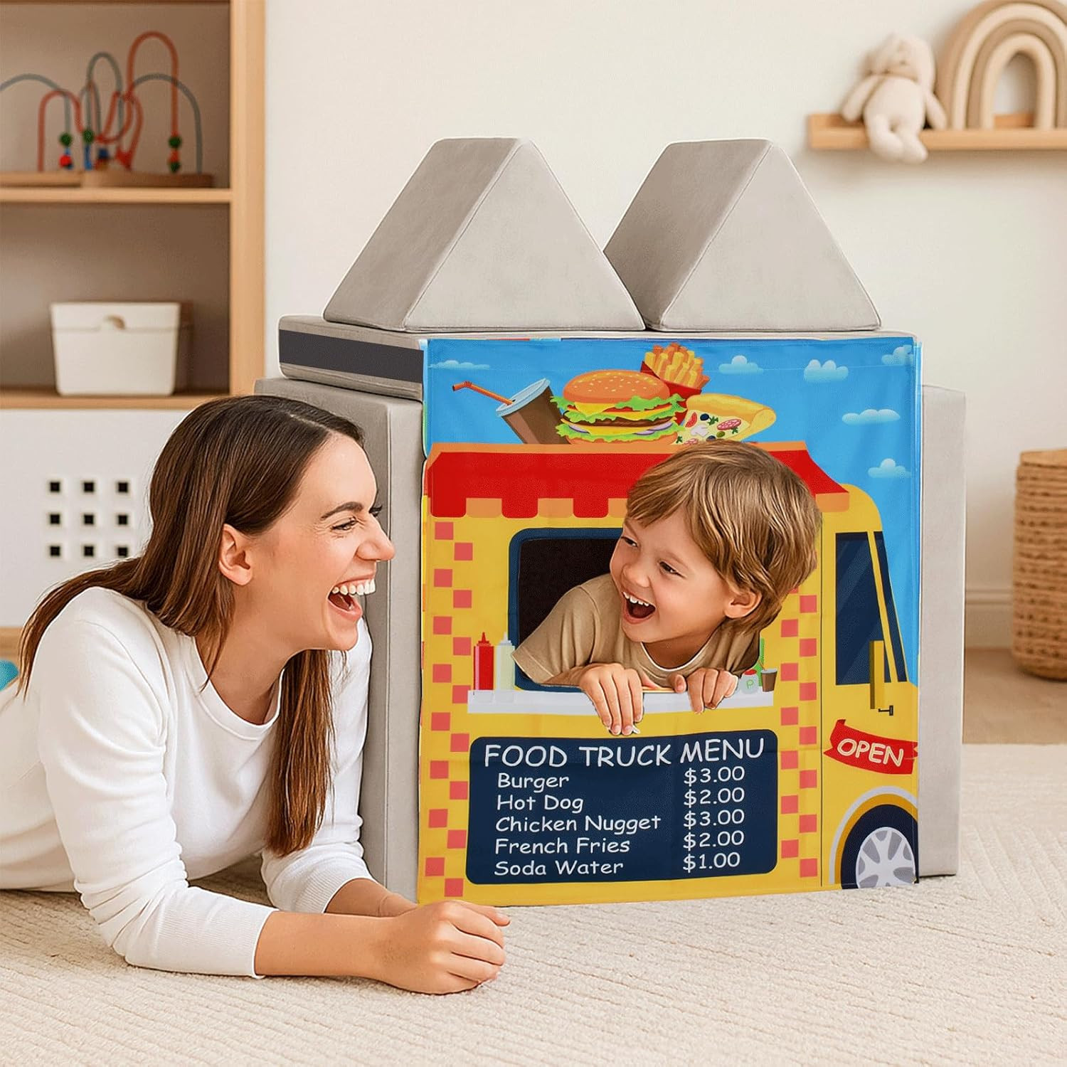 Play Panel for Kids Play Couch Childrens Play Panel for Toddler Foam Sofa (Play