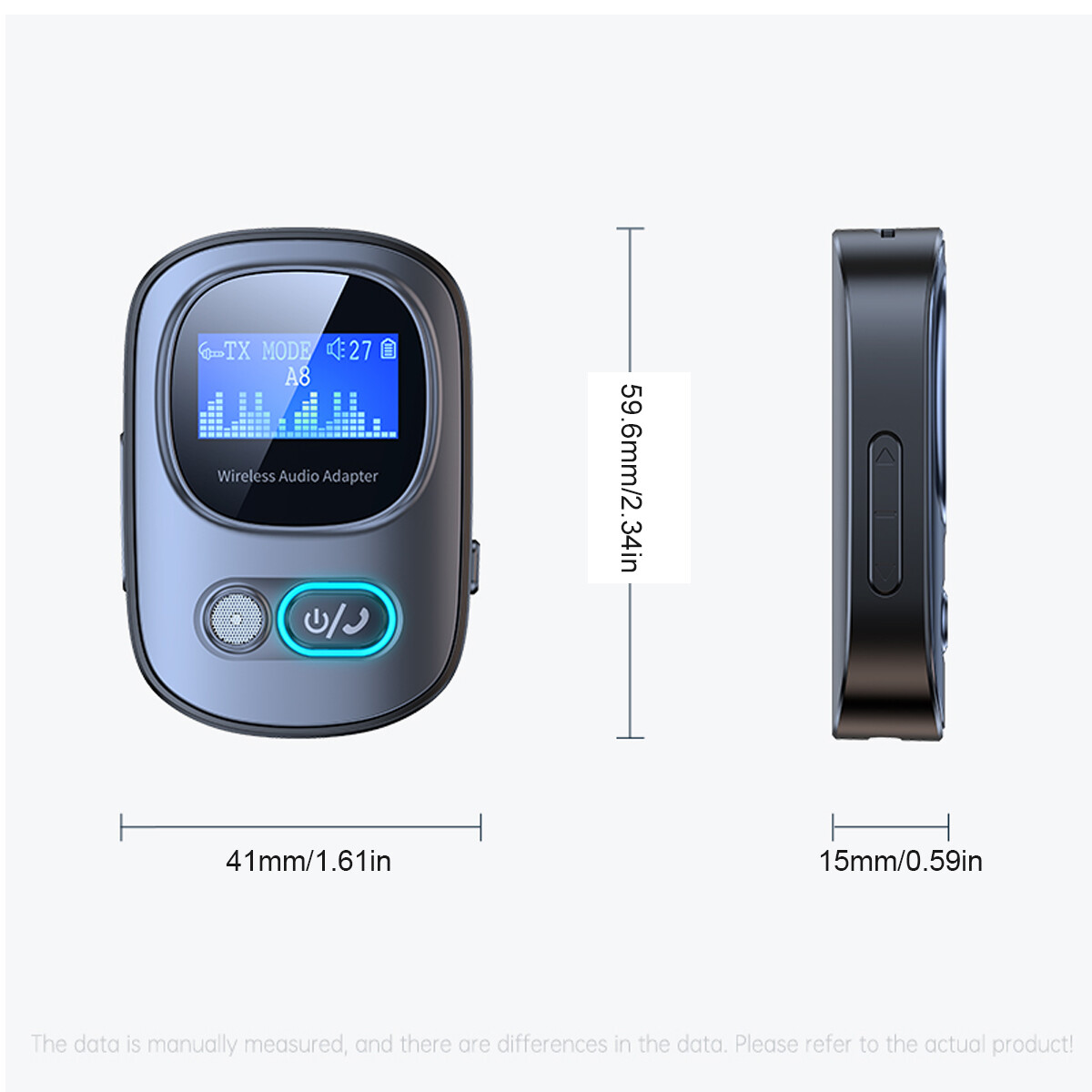 Bluetooth 5.3 USB Wireless Transmitter Portable Receiver Audio Adapter 3.5mm Aux