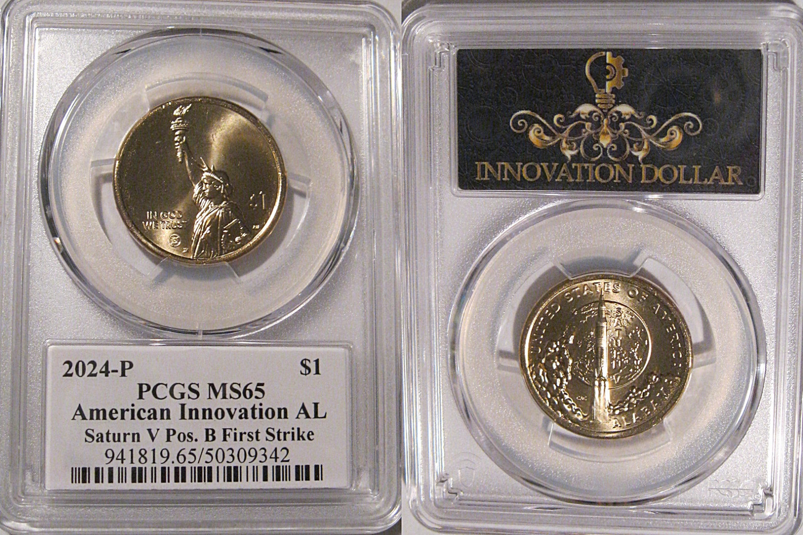 2024 P Alabama Saturn V Rocket Innovation $1 Dollar PCGS MS65 Pos B First Strike