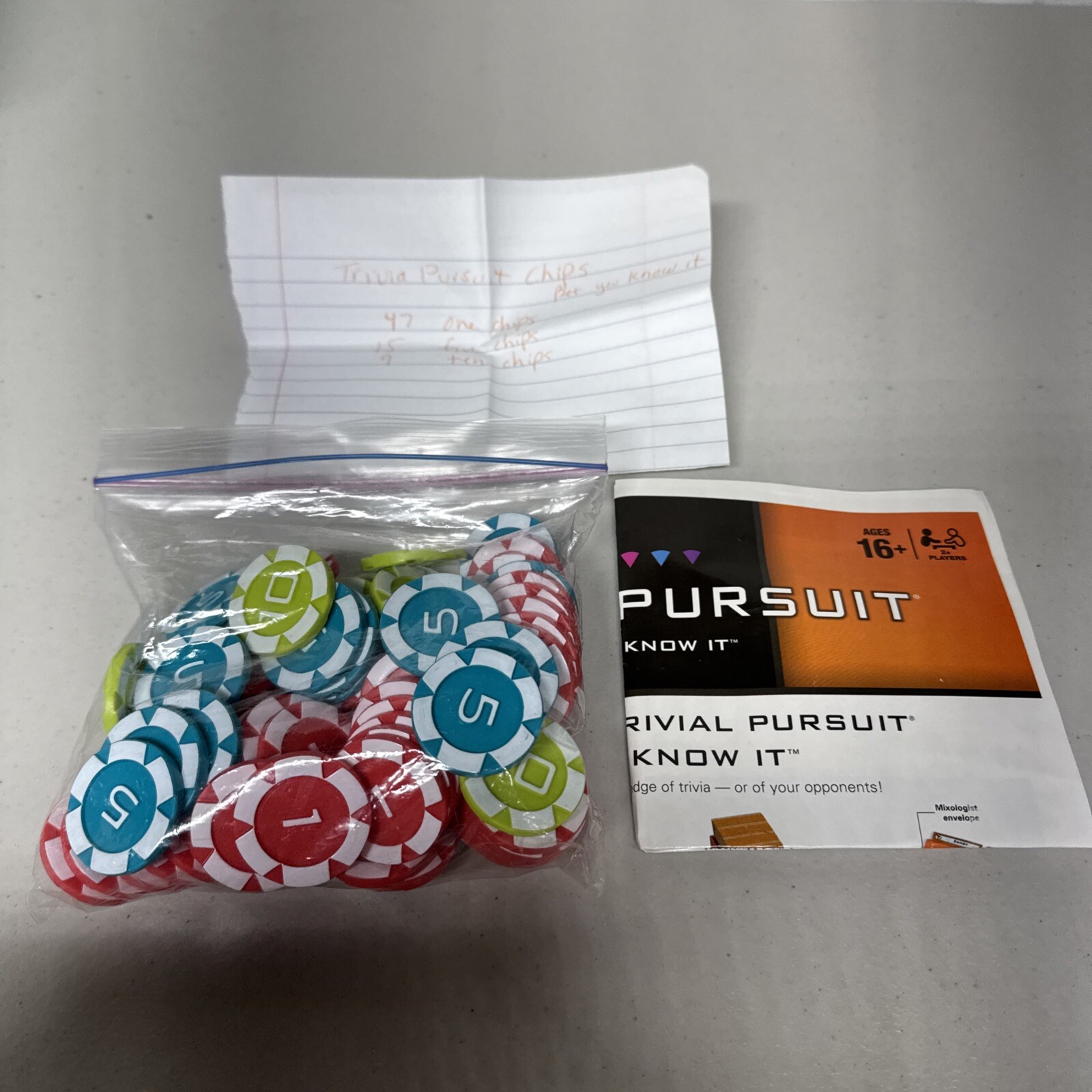 Trivial Pursuit Bet You Know It Replacement Chips *Read*