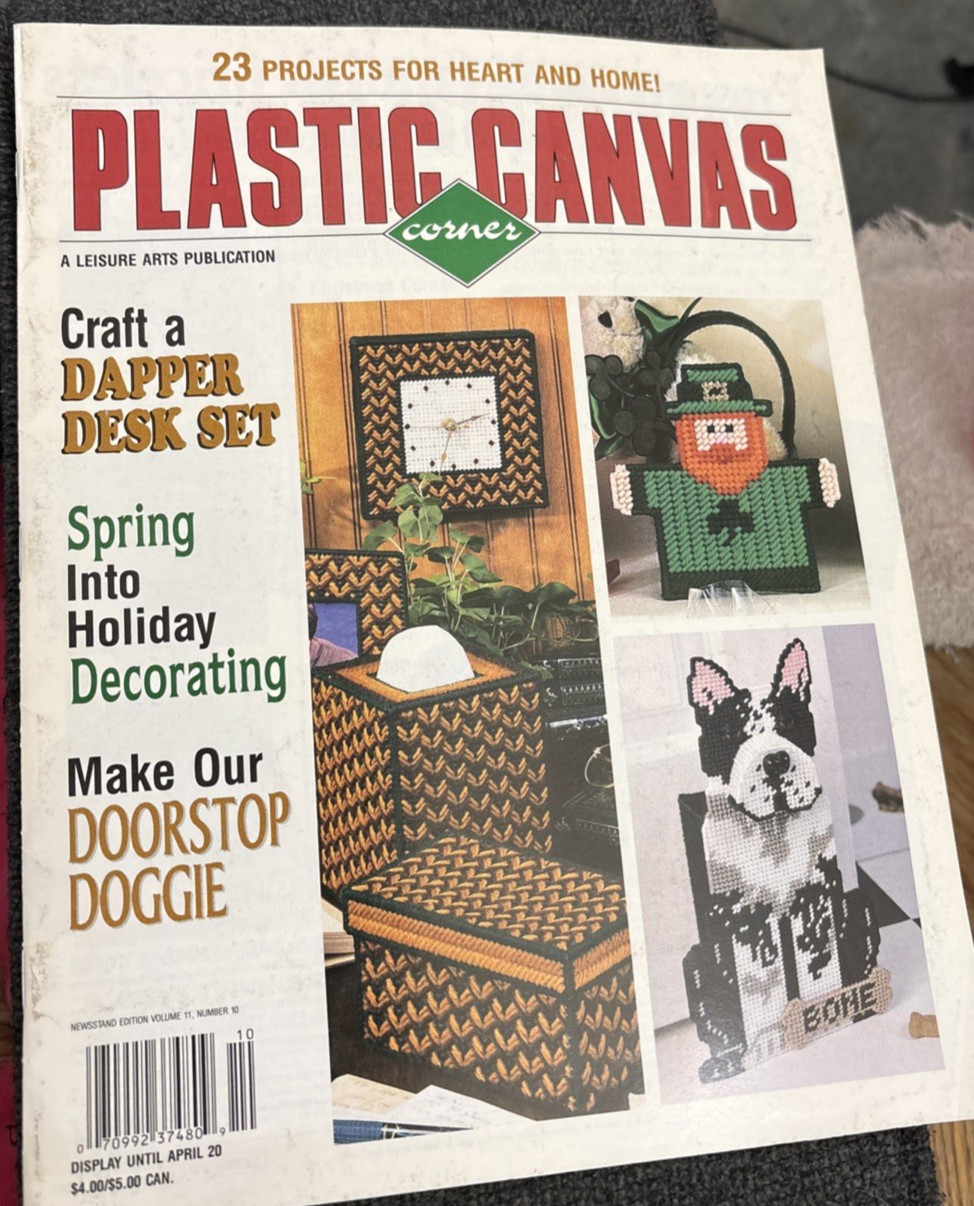 Vtg Rare Plastic Canvas Corner Needlepoint Pattern 1999 Bk vol. 11, #10