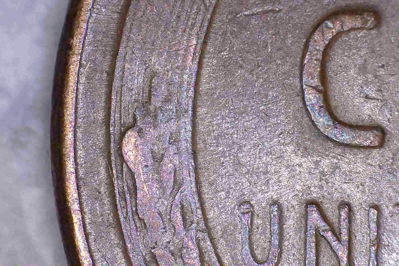 💰🇺🇸 1956 Lincoln Wheat Cent – Dual Die Chips on Wheat Reverse Error Coin