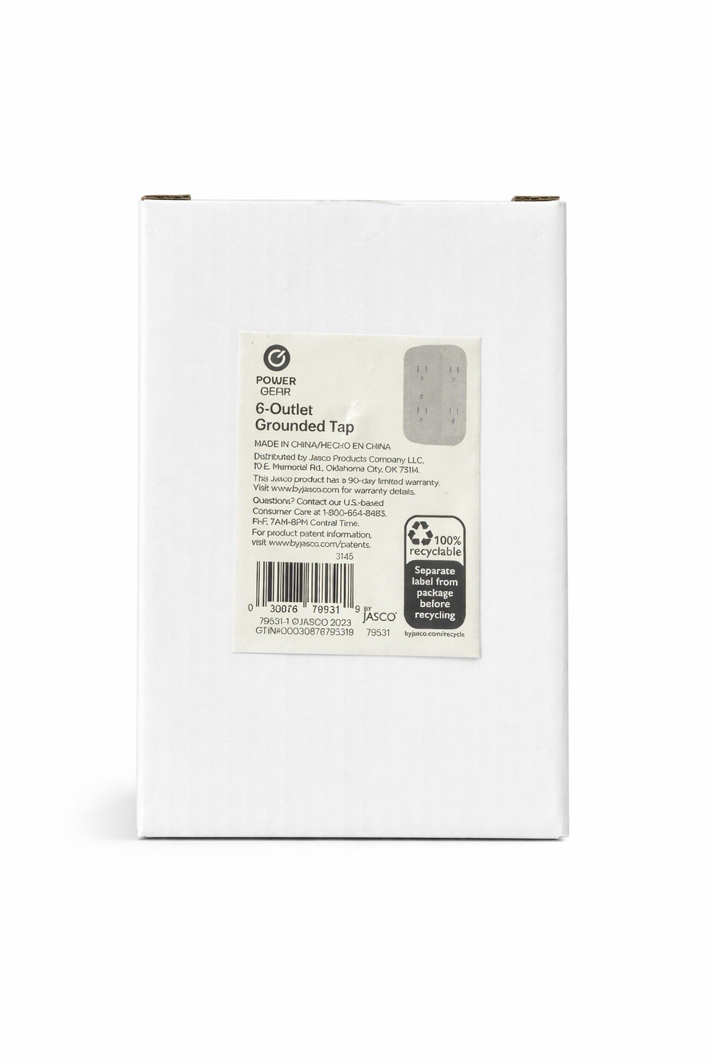 Pack of 2- 6 Outlet Grounded Tap Power Gear