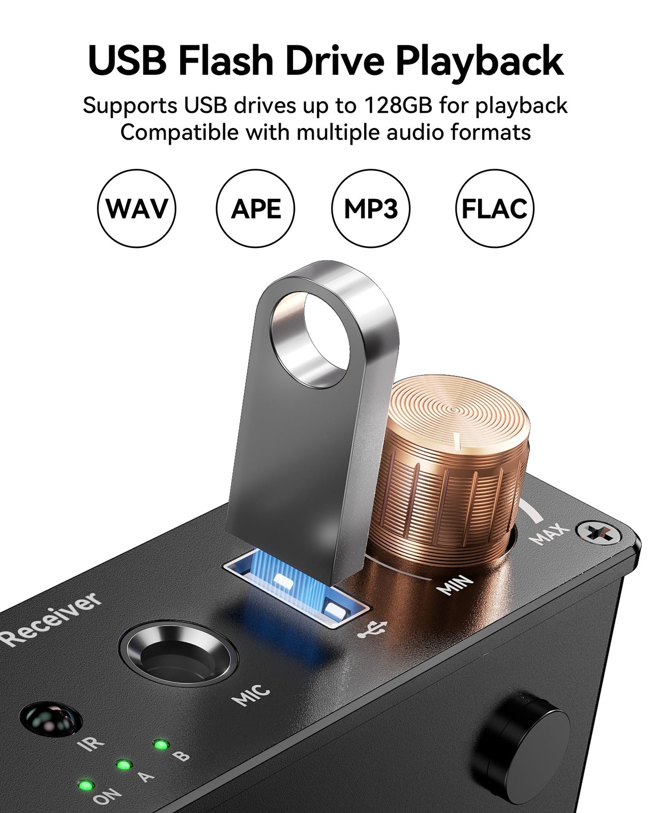 Bluetooth 6.0 Receiver, Hi-Fi Adapter with Wireless Long-Range Low-Latency, Suit