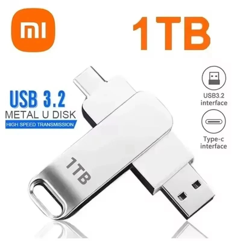 Xiaomi 16TB USB 3.2 Flash Drive High-Speed Metal Waterproof Pendrive Memory Card