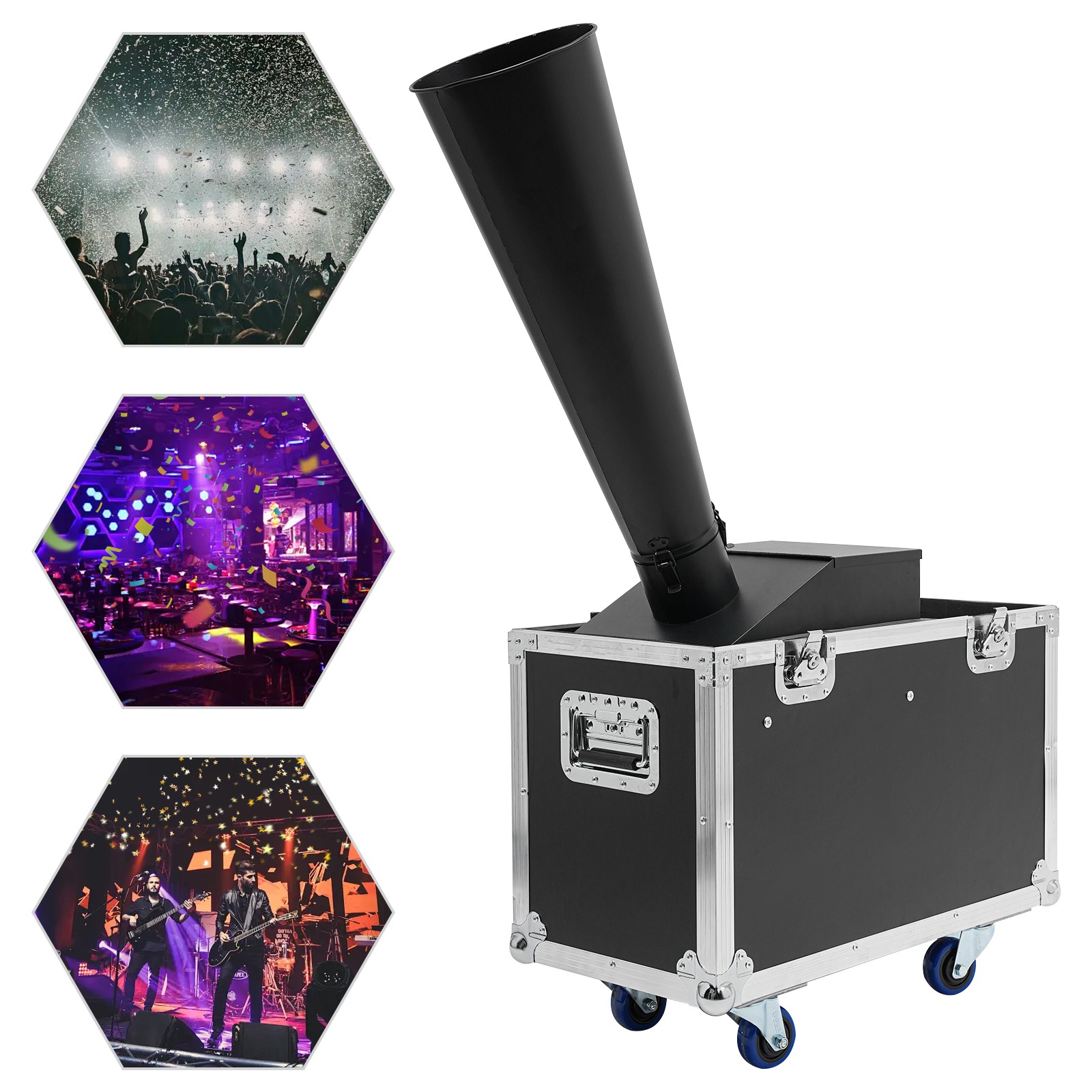 DMX CO2 Confetti Machine with Flight Case Confetti Blaster Jet 19.68 ft
