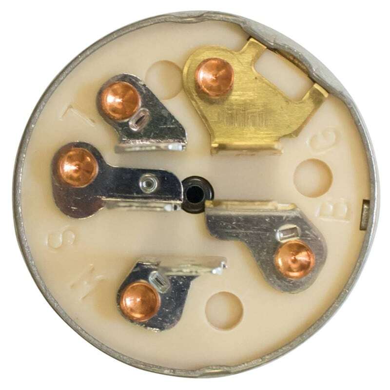 Ignition Switch for Various Lawn Mowers & Equipment, 3 Positions, 5 Terminals