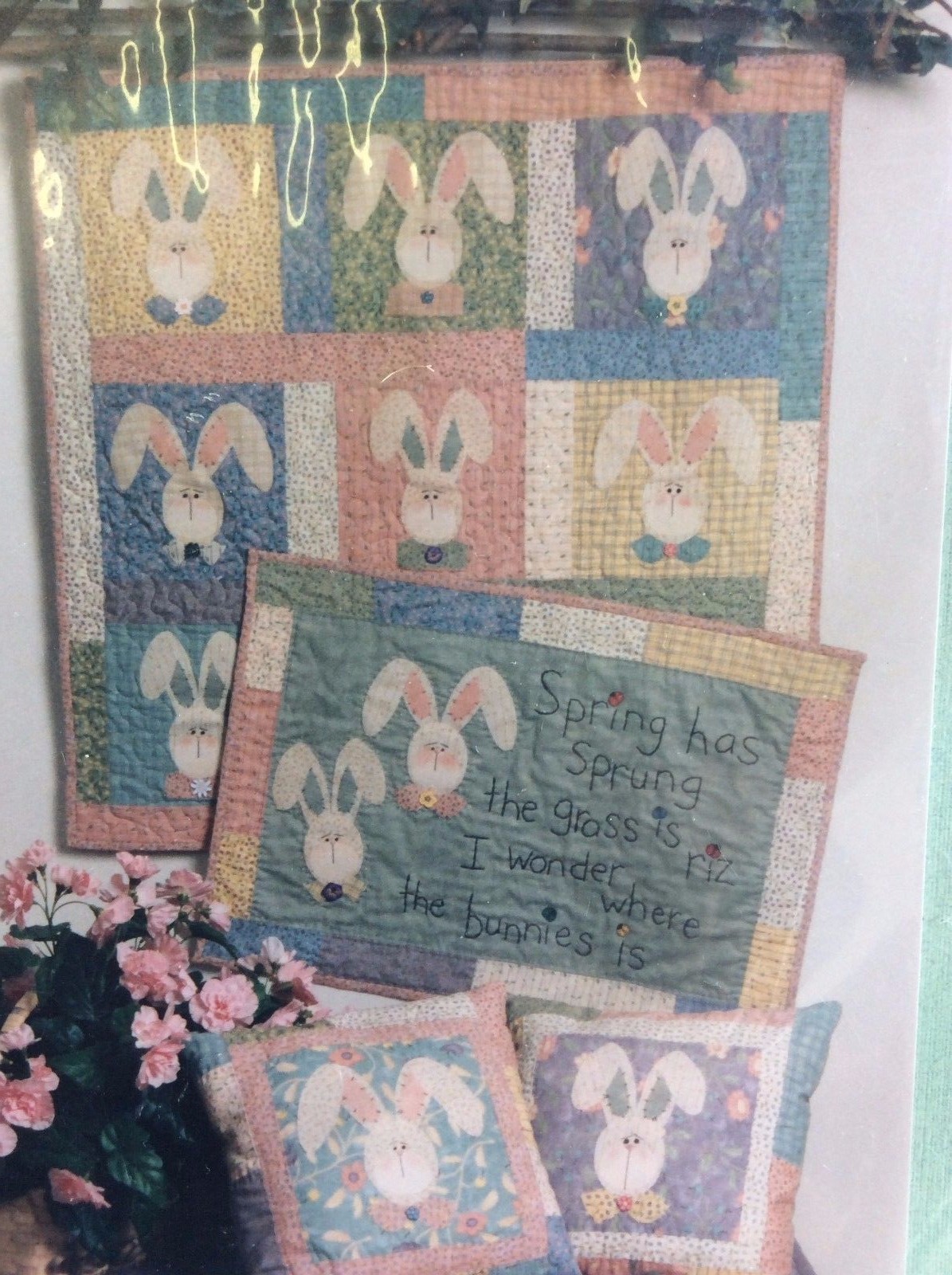 PRAIRIE GROVE PEDDLAR #313-SPRING HAS SPRUNG-QUILT,WALL HANGING & PILLOW PATTERN