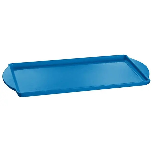TableCraft CW4220SBL Rectangular 13.5" x 24.25" Aluminum Display Tray - Sky Blue