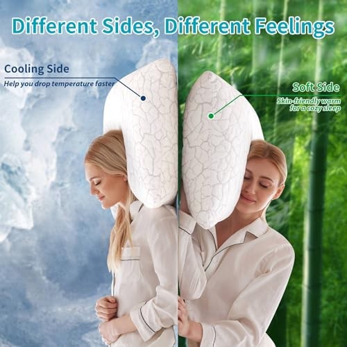 Cooling Pillows for Sleeping 2 Pack, Adjustable Shredded Queen(Pack of 2)
