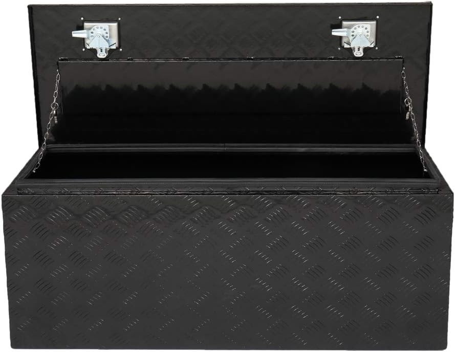 JHshop Black 42" Aluminum Truck Tool Box, Pickup ATV Underbody Truck Bed Storage