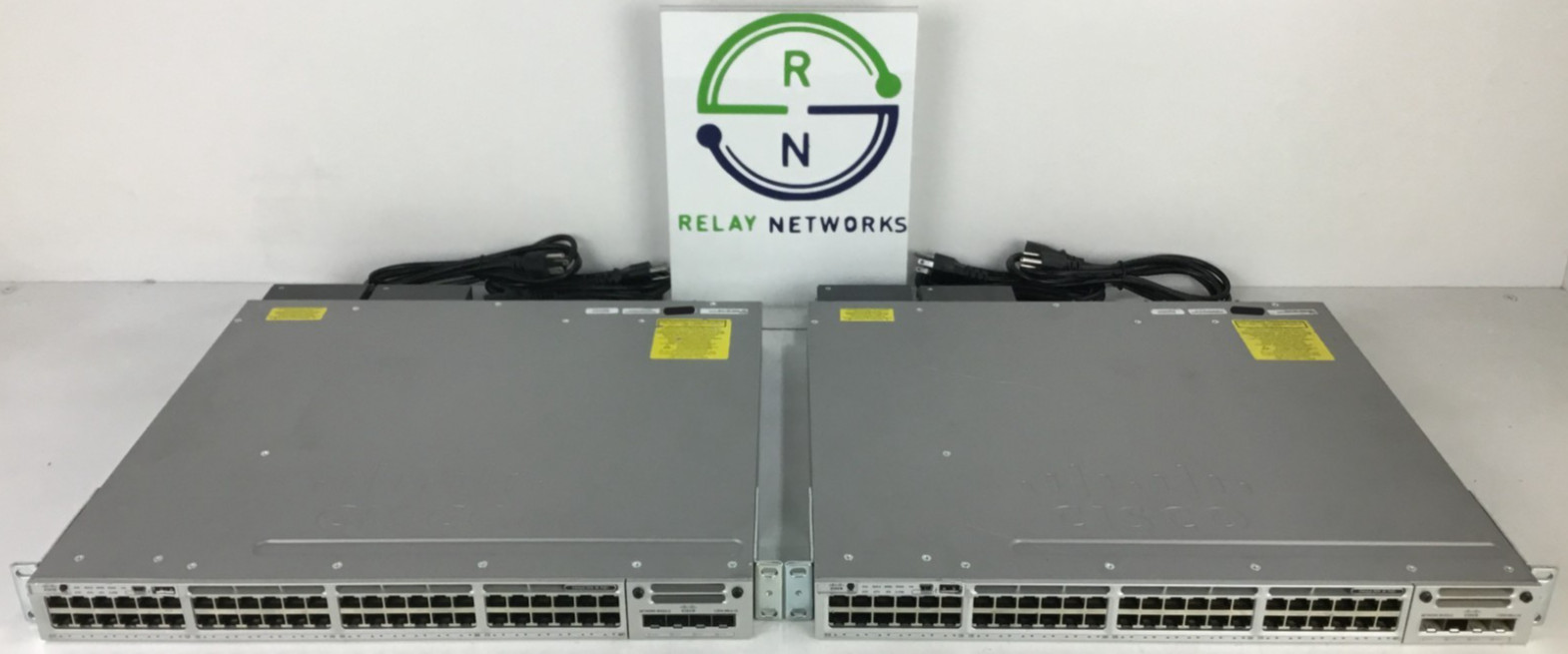 LOT of 2x  Cisco WS-C3850-48F-S PoE+ Ports 1100WAC with C3850-NM-4-1G