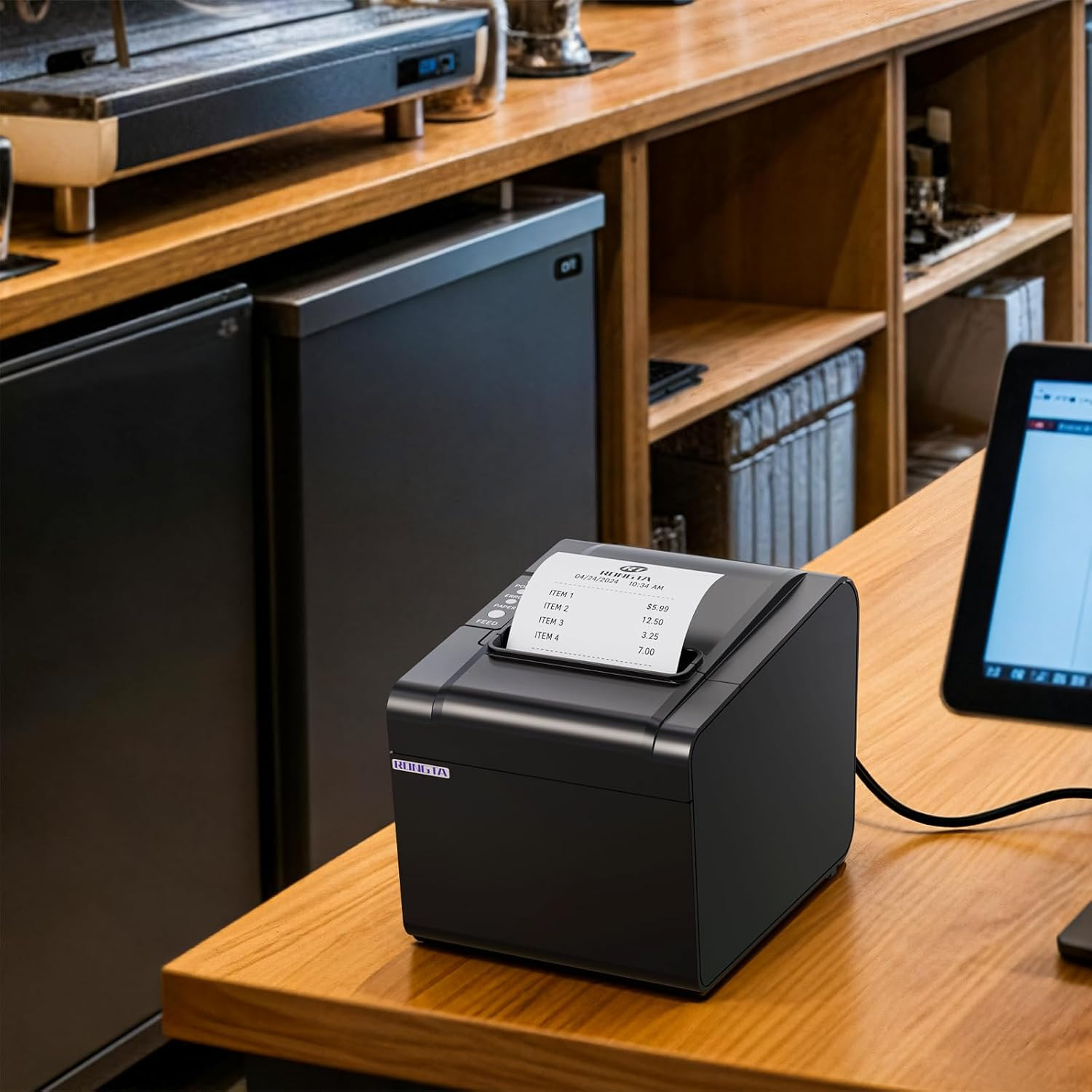 80mm USB Thermal Receipt Printer with Auto Cutter for Windows/Mac/Linux
