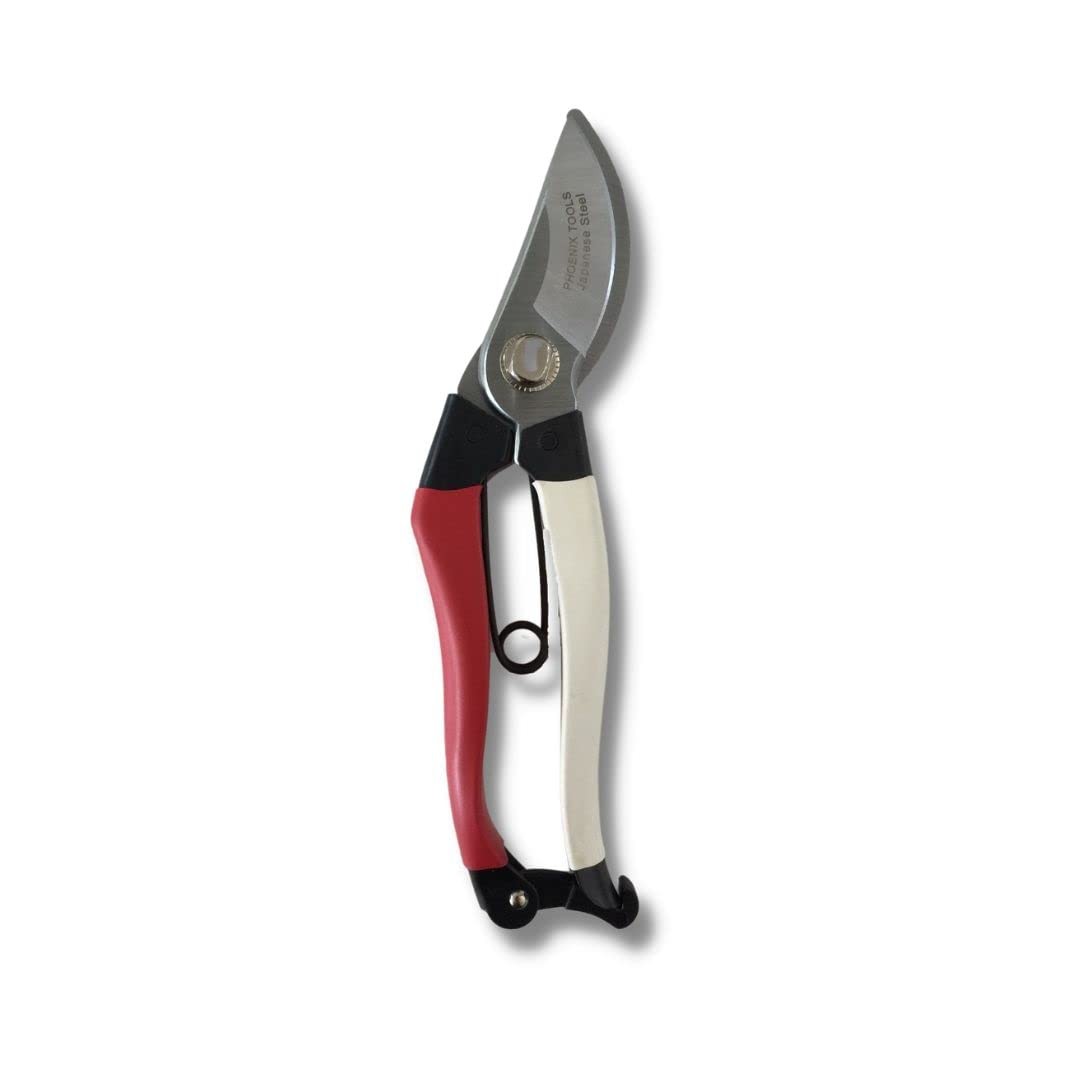 Phoenix Tools Professional Grade Hand Prunner Japanese 3/4" cut, Red/White