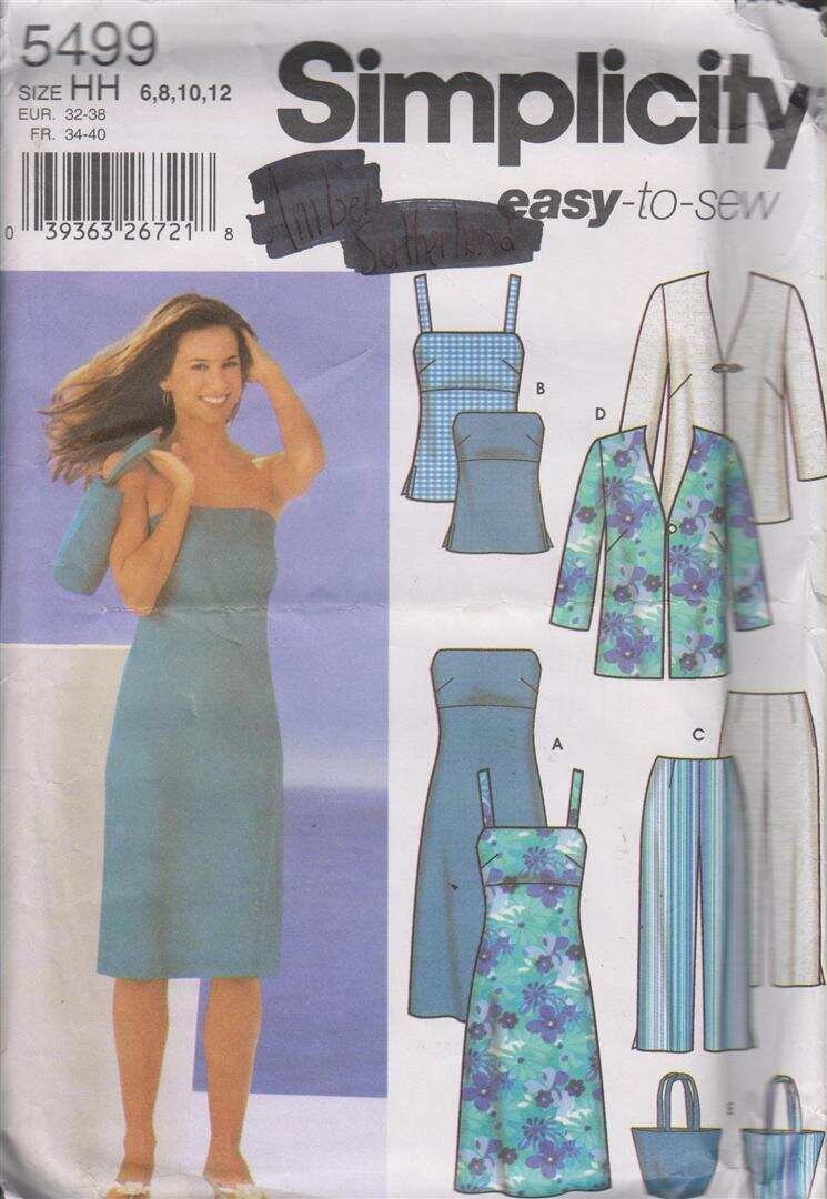 5499 SIMP MISSES/PETITE DETACHABLE STRAP DRESS/MORE SZ 6-12